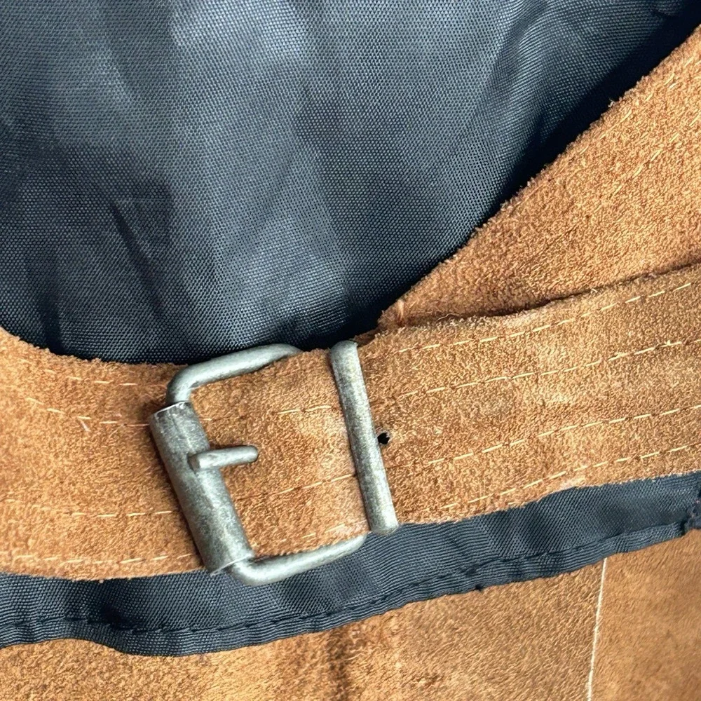 Vintage Phoenix Suede Vest Small Brown Western Indie Cowgirl‎ Rodeo Boho 80s USA - Picture 8 of 10